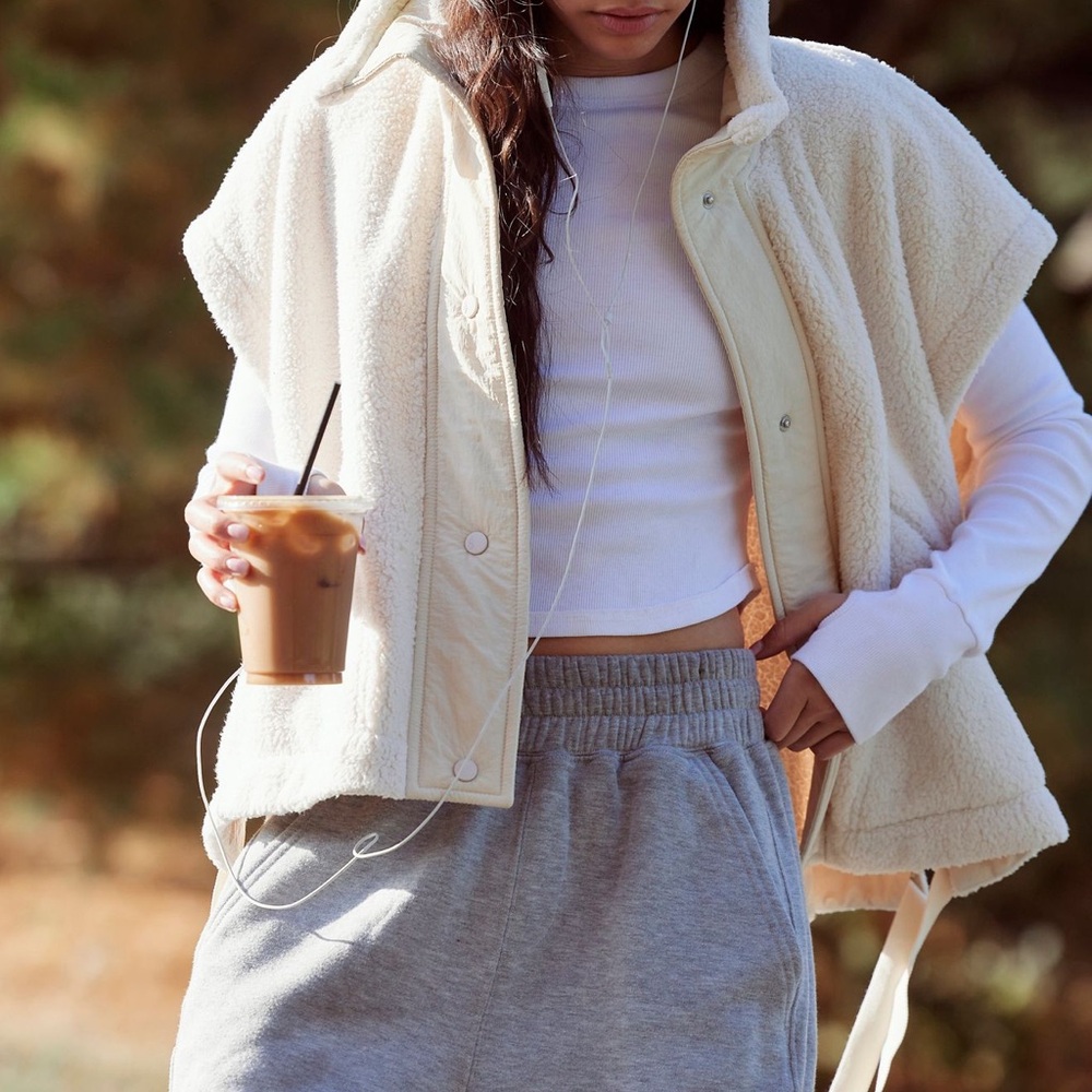 FP Movement Cream Quilted Vest